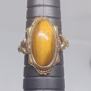 Clark & Coombs 10k Gold Filled Ring with Tigers Eye Stone